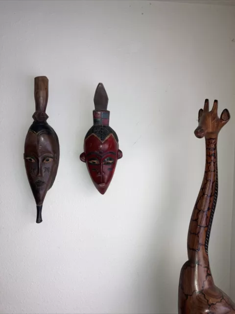 Mid Century Man & Women Old Fine Baule Mask - Côte d'Ivoire / Ivory Coast 🇨🇮