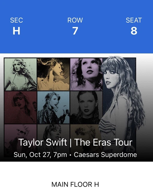 2 TAYLOR SWIFT Eras Tour VIP Tickets New Orleans 10/27/24 LOWER