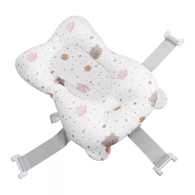 Soft Baby Bath Support Cushion Pad Cute Cartoon Bear Pattern Newborn Bathtub TPG
