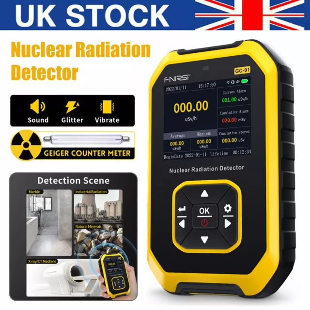 GM Geiger Counter Tube Nuclear Radiation Detector β/γ/X-Ray Dosimeter Monitor