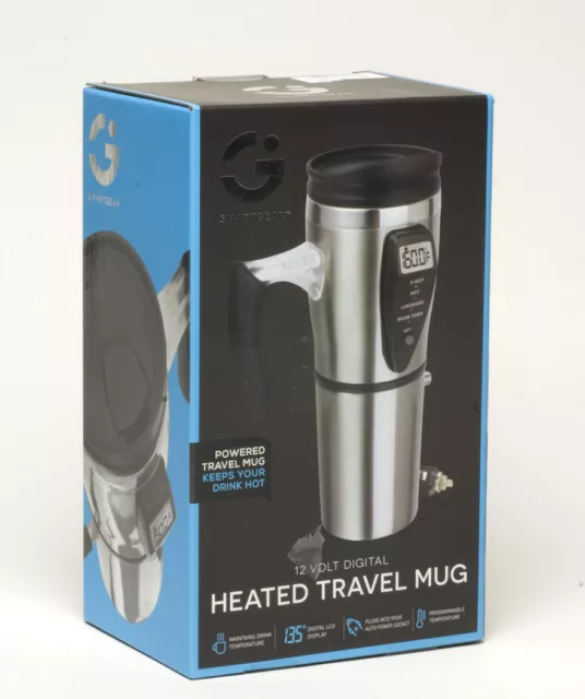 New Unopened Smartgear 12v Car Digital Heated Travel Mug