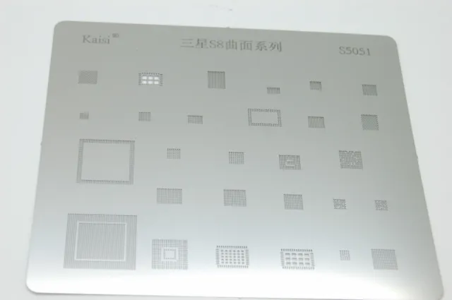 Samsung S8 Plus Stencil BGA, Template, Modello Calore Diretto, Reball, ic, Chip