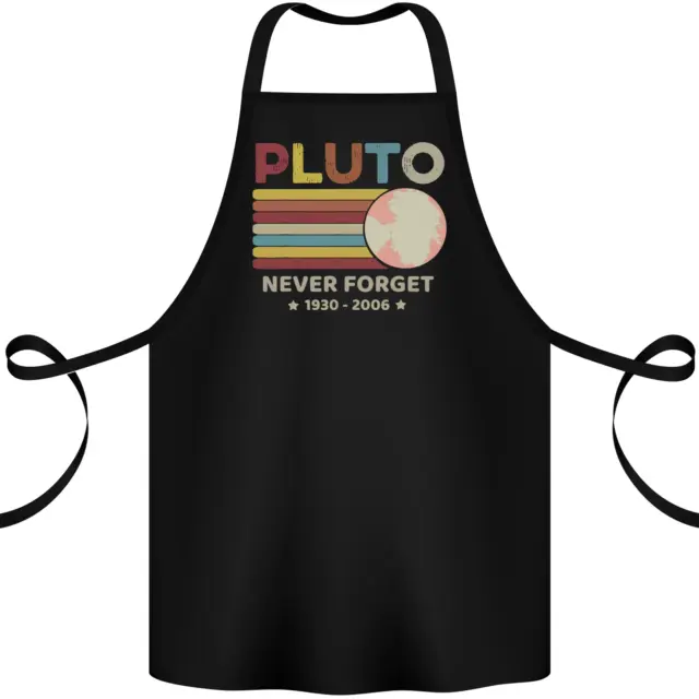 Pluto Never Forget Space Astronomy Planet Cotton Apron 100% Organic