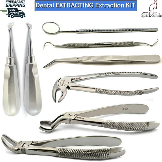 SURGICAL EXTRACTION FORCEPS for Upper Lower Molars Elevator Tooth