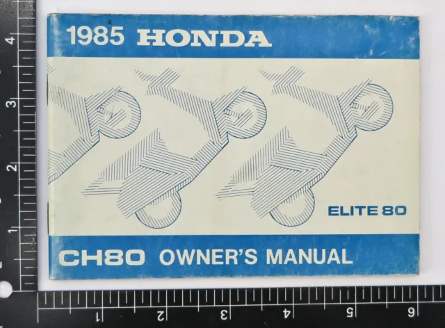 1985 Honda CH80 Elite 80 Moped Scooter Owners Operator Manual OEM Used