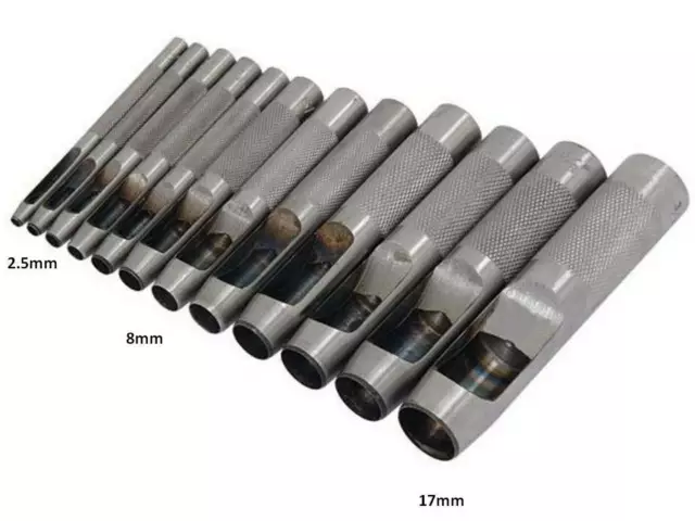 One Piece Heavy Duty Hollow Hole Punch Tool Grommet Clothing Leather Craft