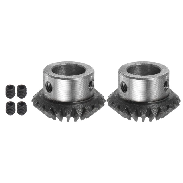 2pcs Bevel Gears 1.5M 20 Teeth 15mm Shaft Hole Tapered Bevel Pinion Gear