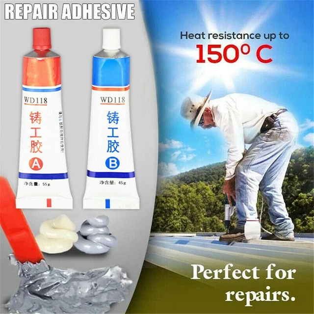 NEW Industrial Heat Resistance Cold Weld Metal Repair Paste Adhesive for Cracks