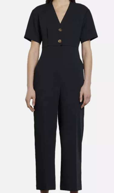 SANDRO Pippa Jumpsuit Women's (EU) 42 Wool Blend Stretch Shawl Tuxedo $445 New