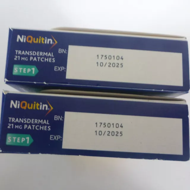 2 x 7 Patches NiQuitin 21mg Transdermal Patch Nicotine 14 Patches Total