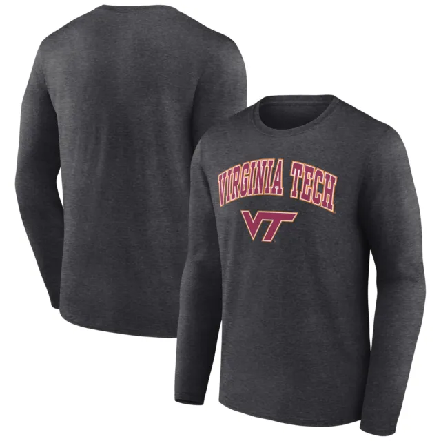 Men's Fanatics Branded Charcoal Virginia Tech Hokies Campus Long Sleeve T-Shirt