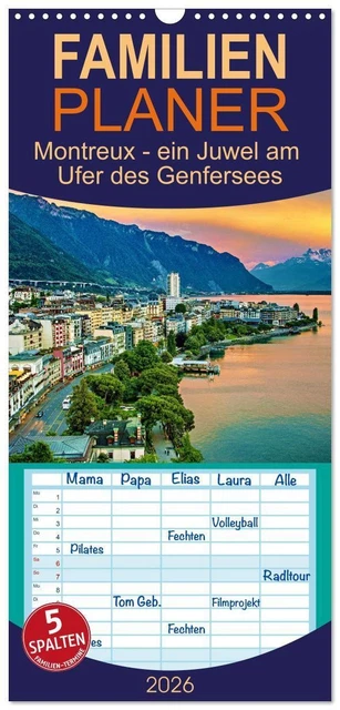 FAMILIENPLANER 2026 - Montreux - ein Juwel am Ufer des Genfersees mit 5