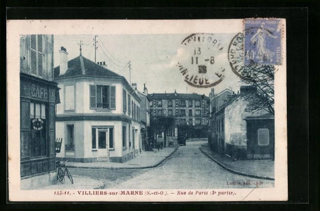 CPA Villiers-sur-Marne, Rue de Paris 1930