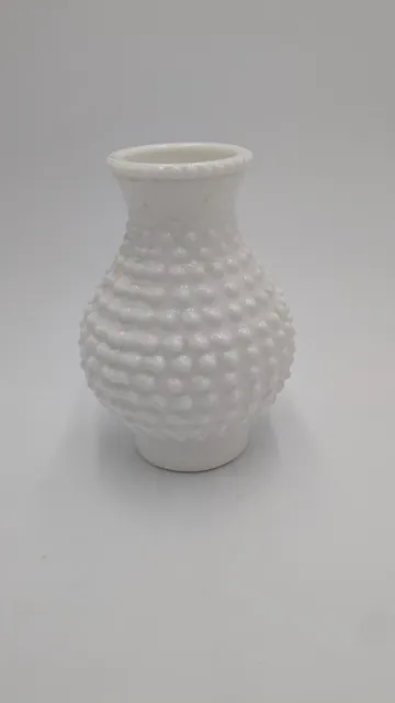 Vintage Milk Glass Hobnail Hurricane Lamp Shade Replacement White 7"X 3".