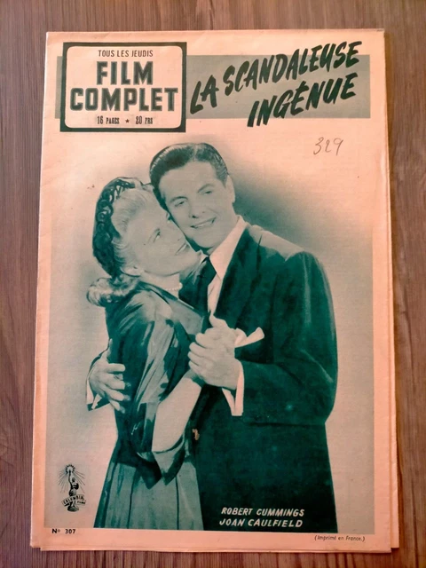 FILM COMPLET N° 307 la scandaleuse ingénue 24/04/1952 état NEUF EUR 19
