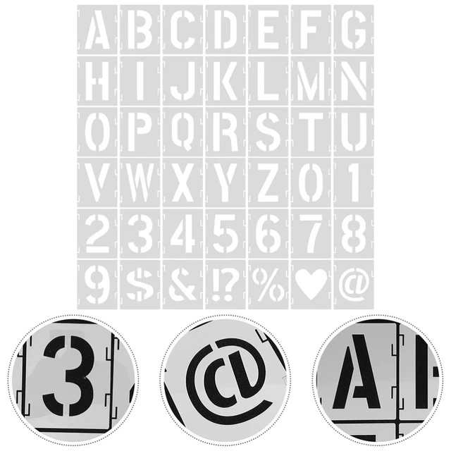 42 PCS JOURNAL Letter Number Stencils Alphanumeric Template £12.28 ...