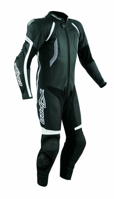 Motorcycle Biker Full Body one pc Perforated Leather Race Suit 1 PC Black