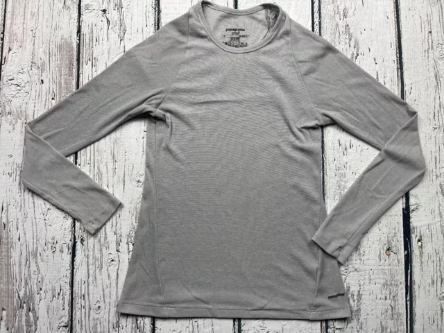 Patagonia Capilene 2 Womens XS TOP Lightweight Gray Long Sleeve Baselayer