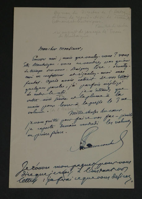 Lettres Vieux Papiers | Lettre Autographe Du Marechal Berthier Invasion De Langleterre 1803