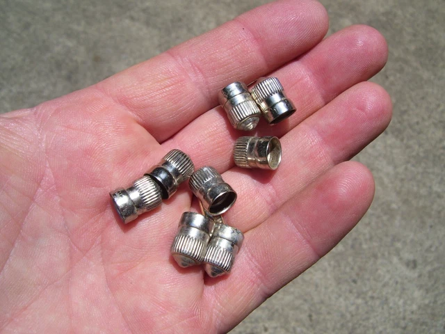 1950s Antique nos Metal tire valve caps Vintage Chevy Ford Hot rat Rod 55 59 61