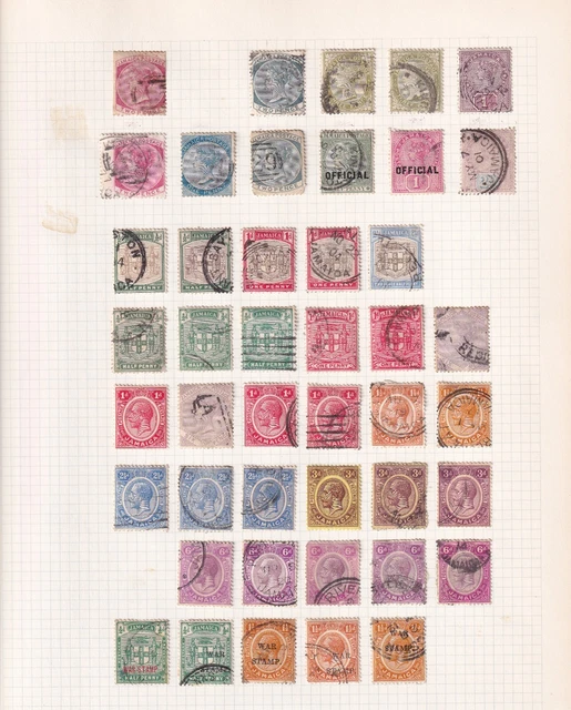 JAMAICA.  Collection of approx. 240 mint & used stamps on 11 leaves.