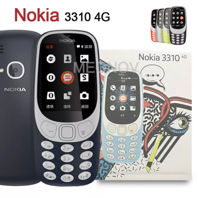 Nokia 3310 4G 2019 2.4in bluetooth with Camera Flashlight Radio Phone New Sealed