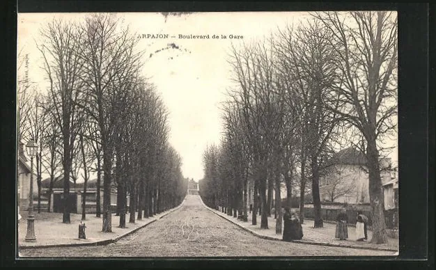 CPA Arpajon, Boulevard de la Gare 1906