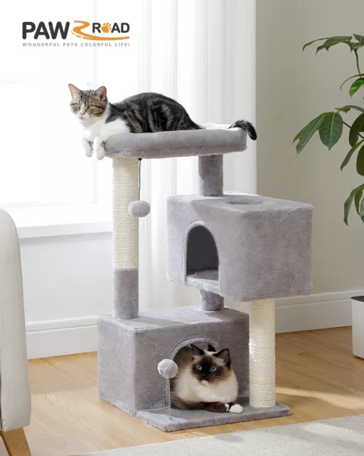 PAWZ Road Cat Tree Tower Scratching Post Scratcher with Large Condo House Beds