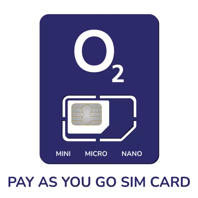 O2 Sim Card New Sealed Classic Only 99p Pay As You Go 02 MINI MICRO NANO BARGAIN