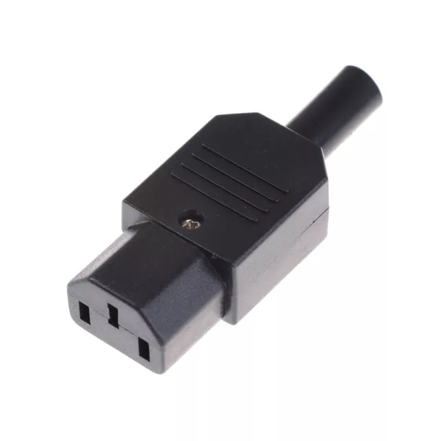 IEC 320 C13 Female Plug Adapter 3pin Socket Power Cord Rewirable Connector; ZR