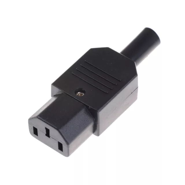 IEC 320 C13 Female Plug Adapter 3pin Socket Power Cord Rewirable Connector&xg