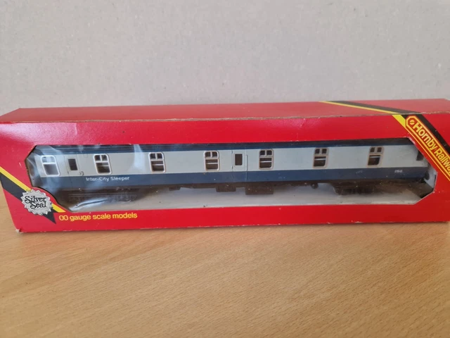 Auto Coach Train OO GAUGE HORNBY R924 Inter-city Sleeping Car Coach Blue & Grey R/N 2510 ...