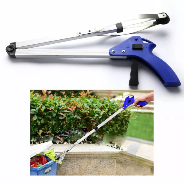 1PCS Folding Household Garbage Picker Trash Grabber Waste Leaves Pick Up C'yg 2