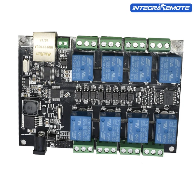 NC-1000 RJ45 TCP/IP Remote Control 8-Channels Relay 250V AC Network ...