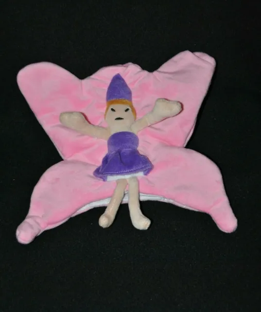 Peluche doudou marionnette princesse MAISON DU MONDE rose violet beige NEUF