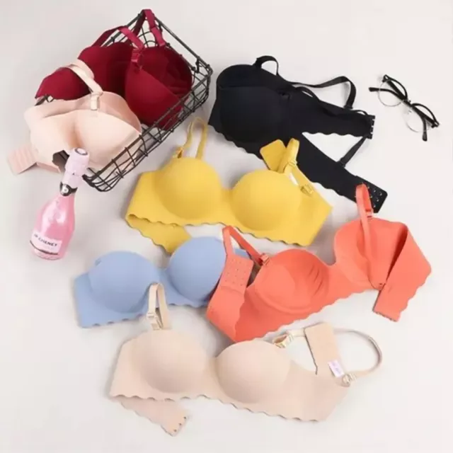 Bras Lingerie Solid Color Underwear Wireless Casual Convertible Straps