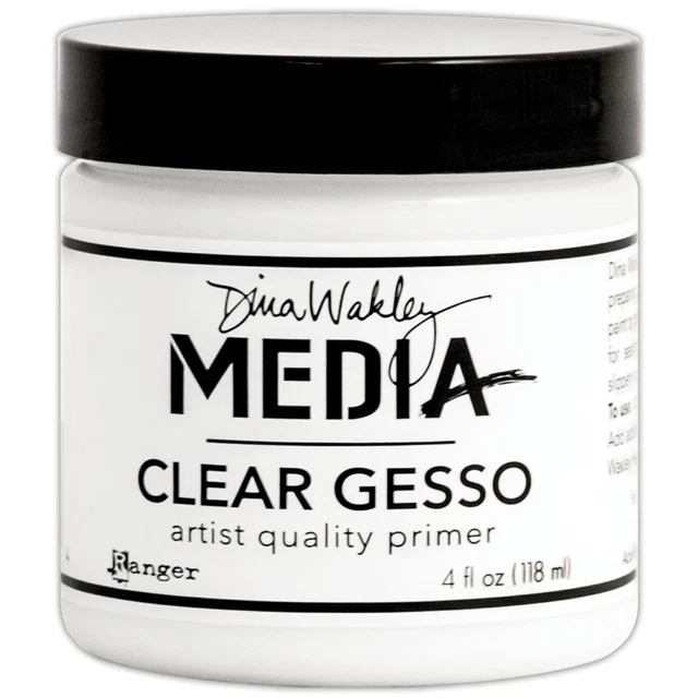 Paquete de 2 frascos transparentes Dina Wakley Media Gesso de 4 oz -MDM46424