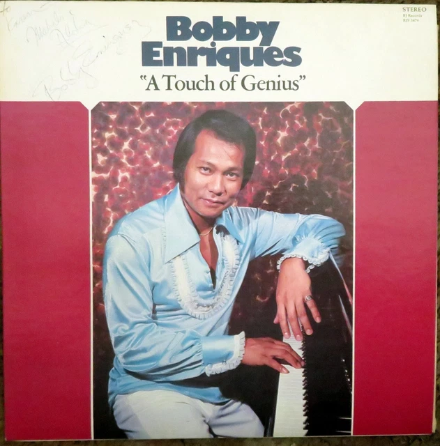 BOBBY ENRIQUES - A Touch of Genius - Inscribed/SIGNED - Vinyl LP