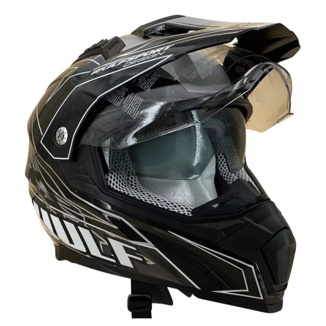 Wulfsport Prima-X Cross Helm XL (61-62cm) schwarz Motorrad Quad Bike Enduro BMX