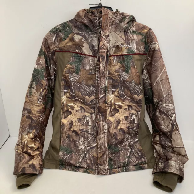 Field & Stream Women’s Hydoproof Ultra Lined Camo Coat With Hood Sz Med Realtree