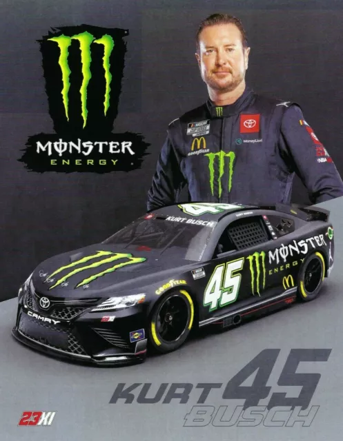 2022 Kurt Busch "Monster Energy 23Xi" #45 Nascar Cup Series Postcard