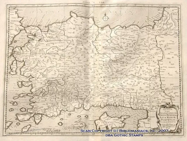 Asia Minor Bosporus Cyprus 1695 Antique Map 32532