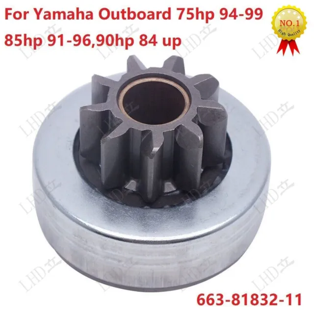 Starter Motor Pinion For Yamaha Outboard Motor 2T 75HP 85HP 90HP 663-81832-11-