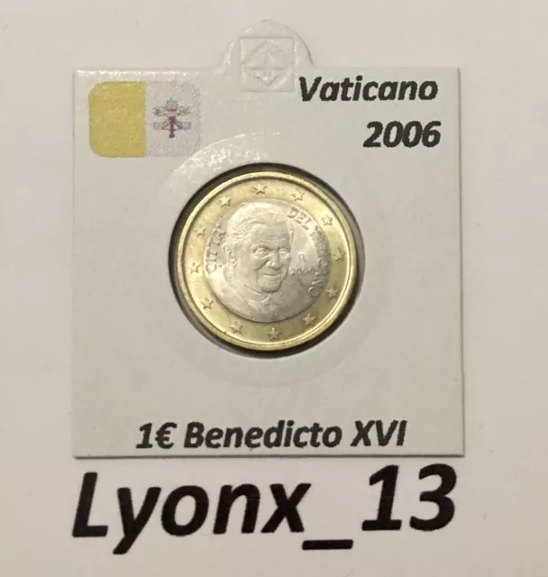 1 Euro Vaticano 2006 BU Papa Benedicto XVI De Cartera Oficial Sin Circular