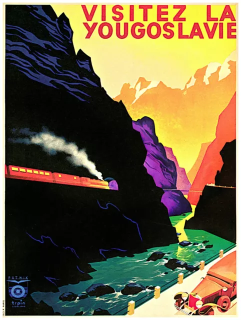 1081 Yugoslavia Travel wall Art Decor POSTER.Graphics to decorate home office.