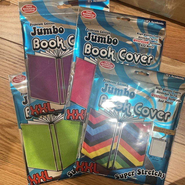 NEW IT'S ACADEMIC PREMIUM EDITION LOT of 4 Jumbo BOOK COVER Covers XXL. Rainbow