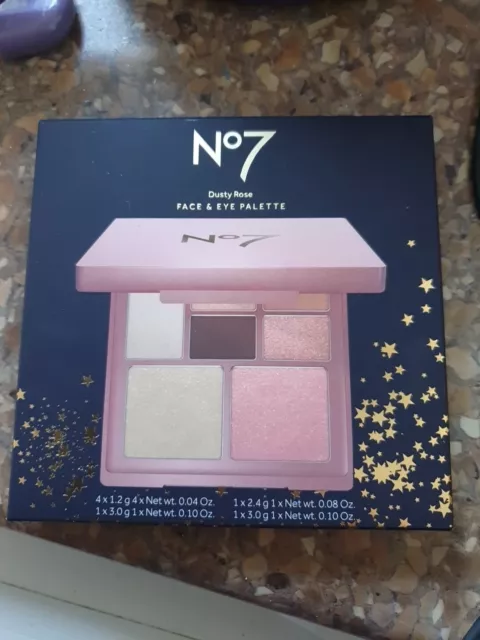 NEW No7 Dusty Rose Face & Eye Palette