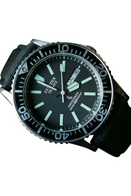Crystron Citizen 150m 1980 CITIZEN CRYSTRON 150M JDM Diver Watch