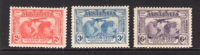 Australia Predecimal 1931 Kingsford Smith Set Very Fine Mnh............2/8