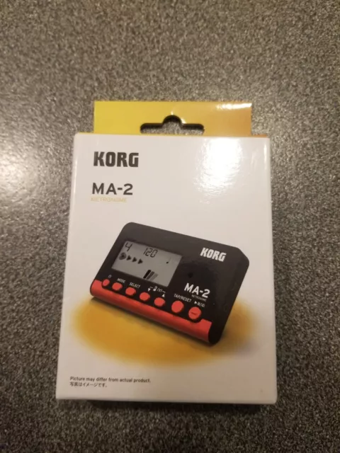 Korg MA-2 Digital Metronome - Black/Red - 400 Hours Of Continuous Use